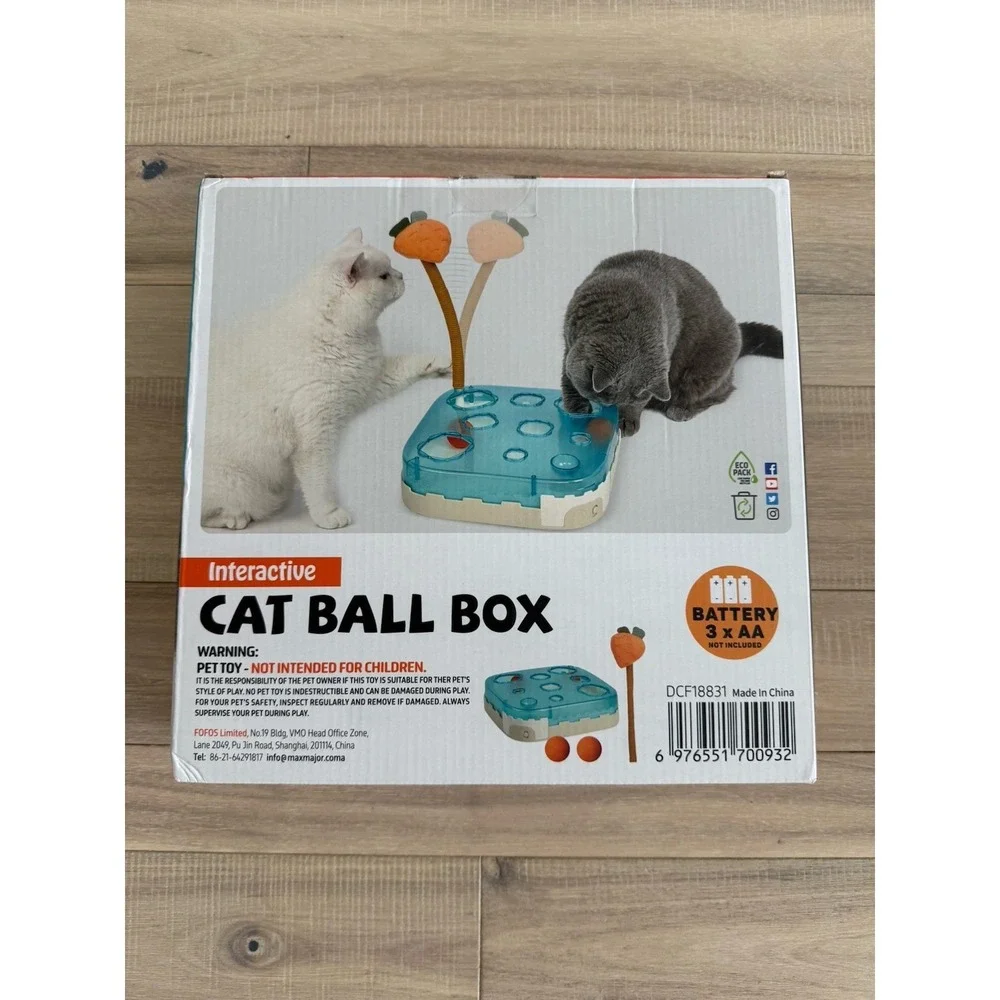 Brand New Fofos Interactive Cat Ball Box toy